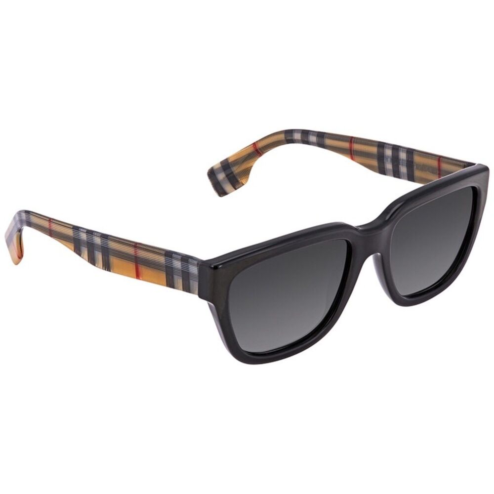 NEW Burberry Mammoth Grey Shaded Polarized Square Ladies Sunglasses - Picture 1 of 10